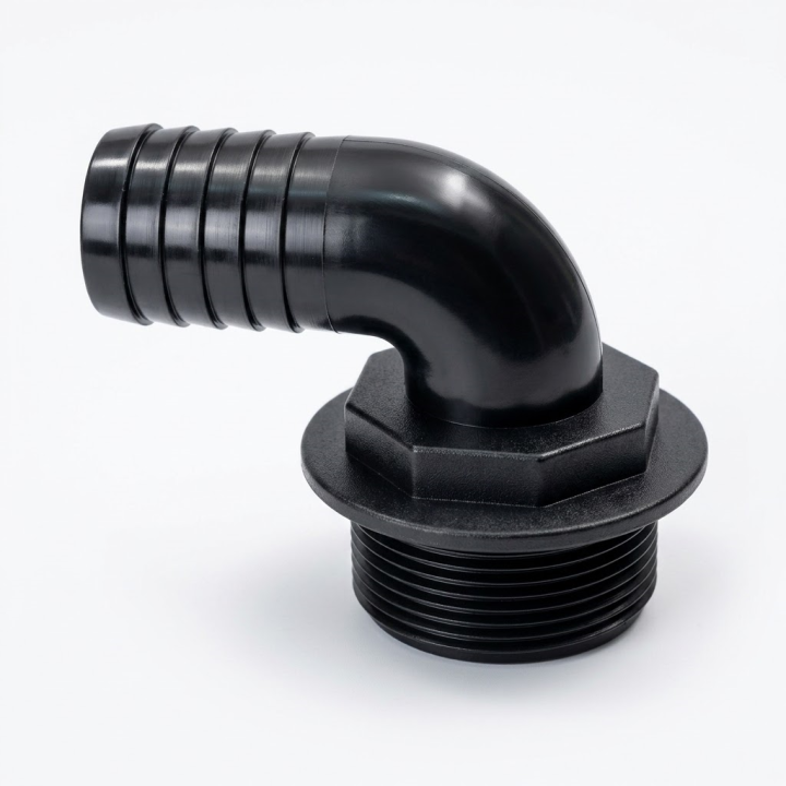 RACOR CURVO 90º ROSCA MACHO 3/4" PLASTICO