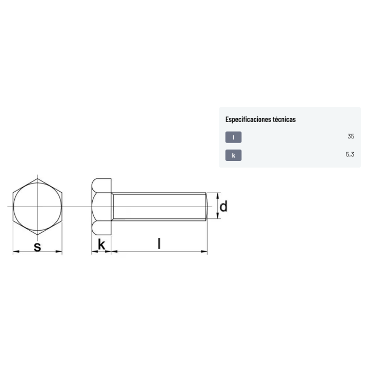 TORNILLO 8X35 8.8