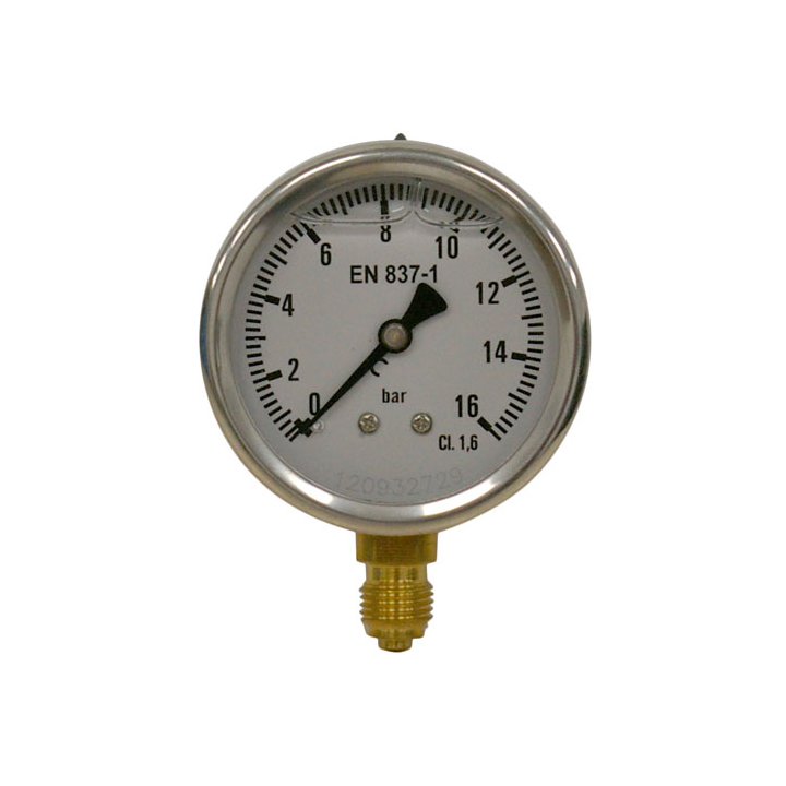 MANOMETRO INOX 0-16 Ø63 1/4" VERTICAL