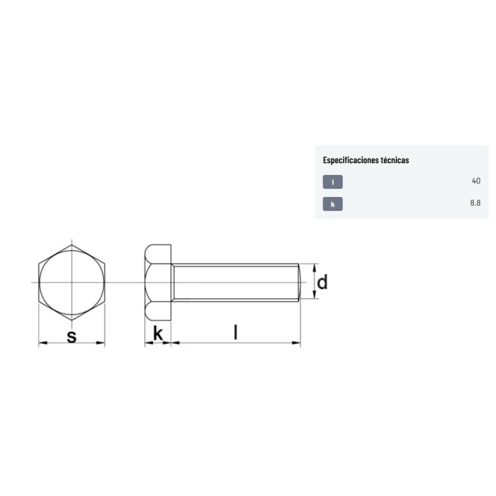 TORNILLO 14X40 8.8