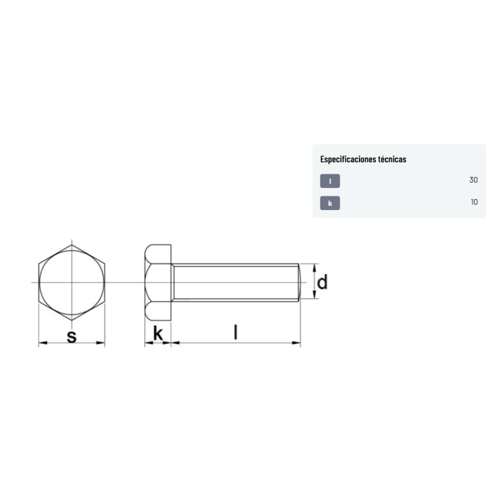 TORNILLO 16X30 8.8